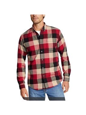 Eddie Bauer Men Button Down Flannel Shirt Size XXL